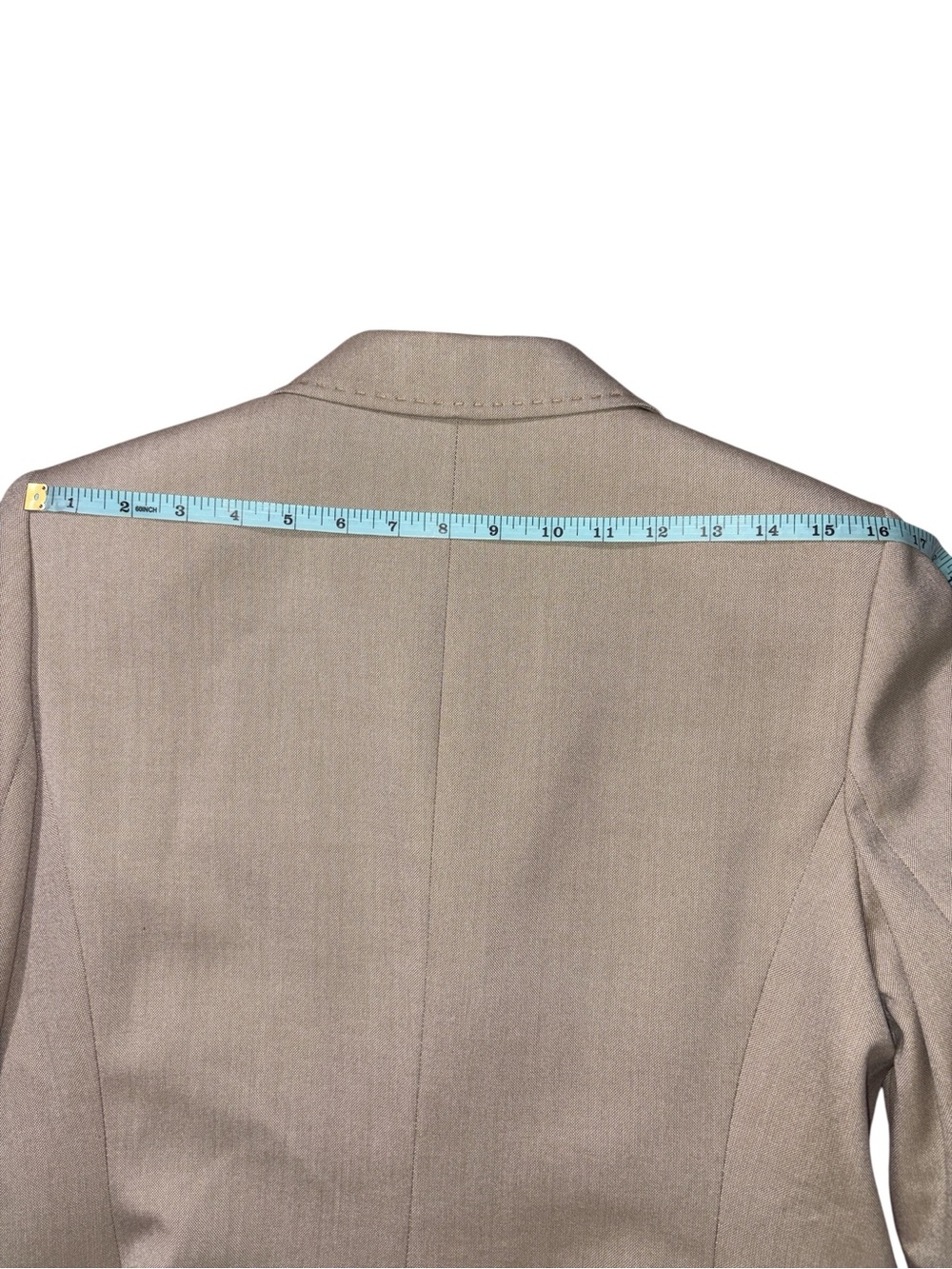 Kasper Beige Stitch Detail Blazer Petite 10 - Picture 10 of 10